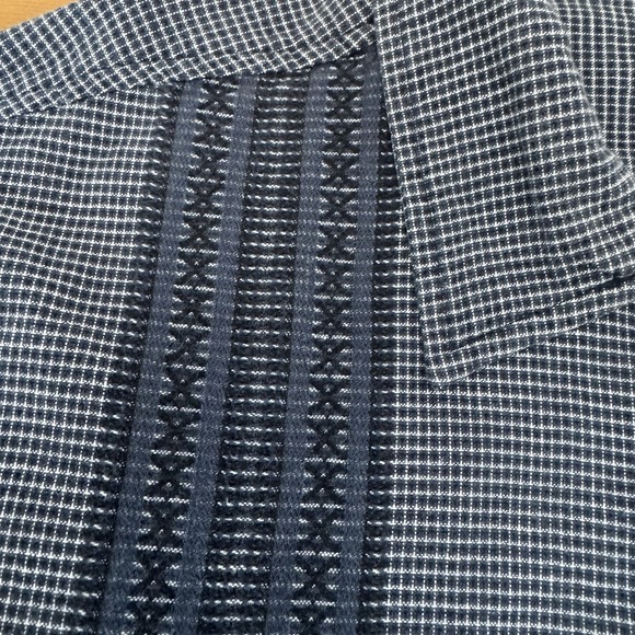 Vintage Route 66 Button Up Short‎ Sleeve Shirt Men's XL Blue Black White 1990's - Picture 5 of 13